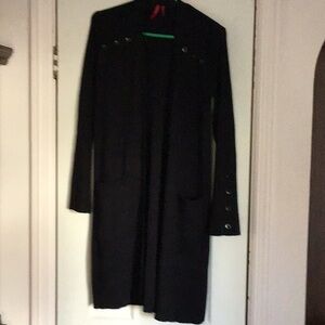 Long black cardigan